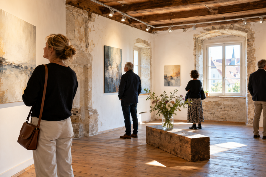 Symbolbild: Besucher in einer Kunstausstellung